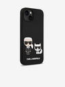 Karl Lagerfeld Karl Lagerfeld MagSafe Kompatibilní Kryt Liquid Silicone Karl and Choupette pro iPhone 14 Plus Black
