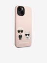 Karl Lagerfeld Karl Lagerfeld MagSafe Kompatibilní Kryt Liquid Silicone Karl and Choupette pro iPhone 14 Plus Pink
