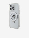 Karl Lagerfeld Karl Lagerfeld Ringstand Karl and Choupette MagSafe Zadní Kryt pro iPhone 15 Pro White