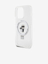 Karl Lagerfeld Karl Lagerfeld Ringstand Karl and Choupette MagSafe Zadní Kryt pro iPhone 15 Pro White