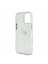 Karl Lagerfeld Karl Lagerfeld IML Choupette Head Metal Frame MagSafe Zadní Kryt pro iPhone 16 Pro Max Transparent