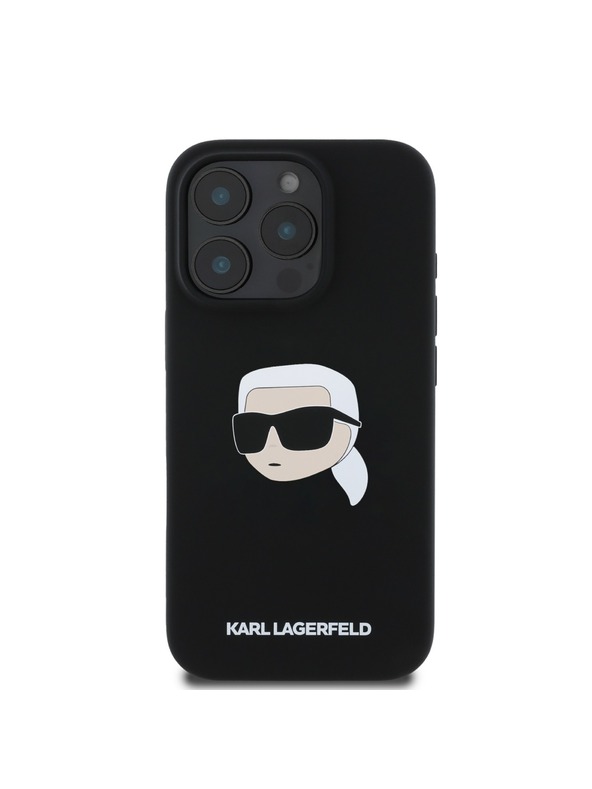 Karl Lagerfeld Karl Lagerfeld Liquid Silicone Karl Head MagSafe Zadní Kryt pro iPhone 16 Pro Max Black