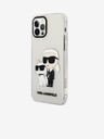 Karl Lagerfeld Karl Lagerfeld IML Glitter Karl and Choupette NFT Zadní Kryt pro iPhone 12/12 Pro Transparent