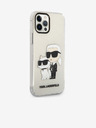 Karl Lagerfeld Karl Lagerfeld IML Glitter Karl and Choupette NFT Zadní Kryt pro iPhone 12/12 Pro Transparent