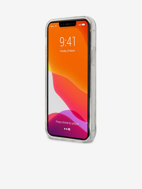 Karl Lagerfeld Karl Lagerfeld IML Glitter Karl and Choupette NFT Zadní Kryt pro iPhone 12/12 Pro Transparent