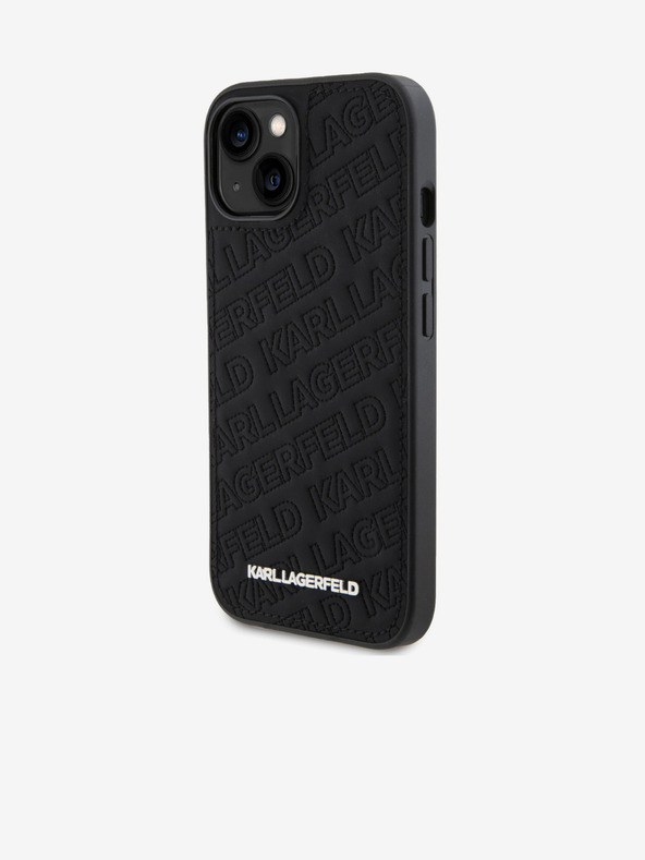 Karl Lagerfeld PU Quilted Pattern Zadní Kryt pro iPhone 15 Black Karl Lagerfeld