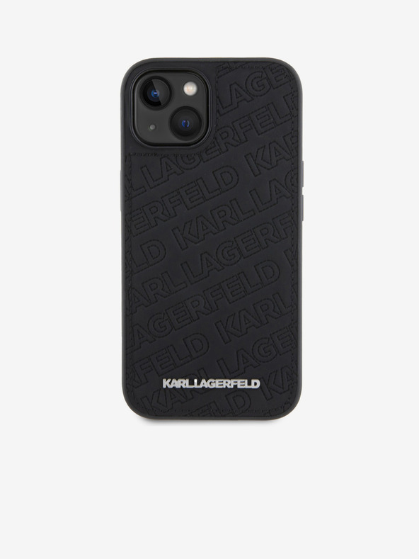 Karl Lagerfeld PU Quilted Pattern Zadní Kryt pro iPhone 15 Black Karl Lagerfeld