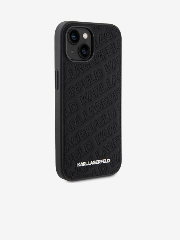Karl Lagerfeld PU Quilted Pattern Zadní Kryt pro iPhone 15 Black Karl Lagerfeld