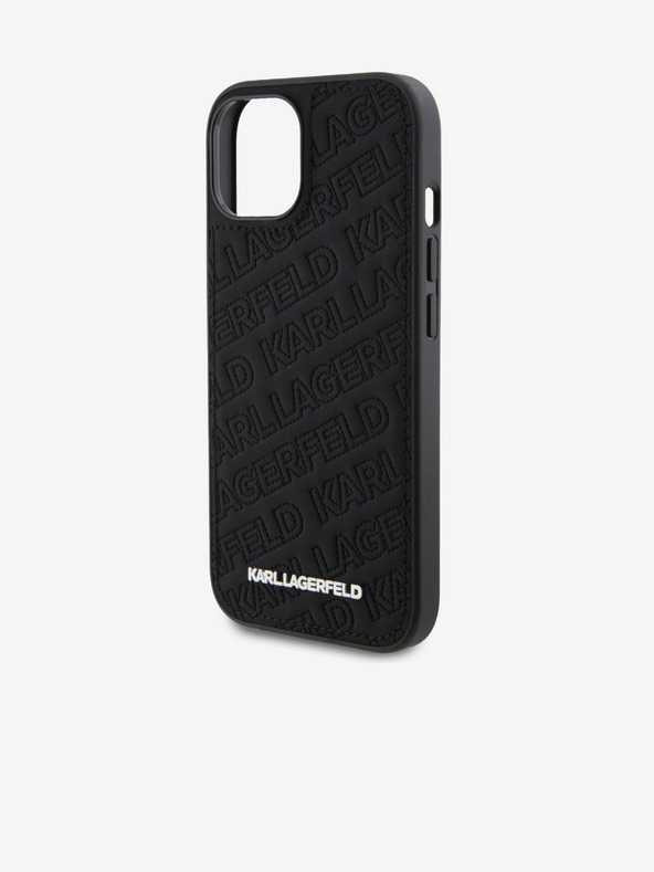 Karl Lagerfeld PU Quilted Pattern Zadní Kryt pro iPhone 15 Black Karl Lagerfeld