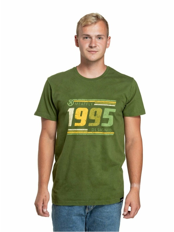 Meatfly Meatfly pánské tričko 1995 Olive | Zelená | Velikost