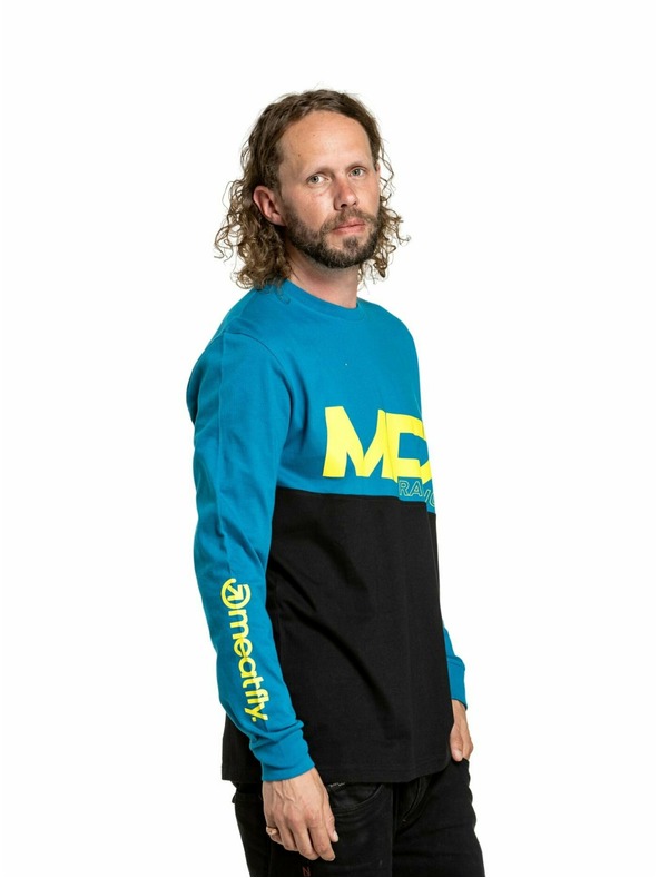 Meatfly Meatfly pánské tričko s dlouhým rukávem Judgement Funky Blue Racing | Modrá | Velikost
