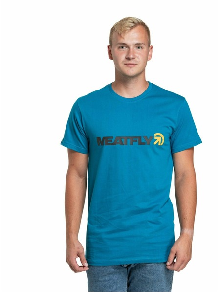 Meatfly Meatfly pánské tričko Logex Funky Blue | Modrá | Velikost S | 100% bavlna