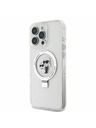 Karl Lagerfeld Karl Lagerfeld Ringstand Karl and Choupette MagSafe Zadní Kryt pro iPhone 16 Pro White