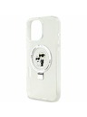 Karl Lagerfeld Karl Lagerfeld Ringstand Karl and Choupette MagSafe Zadní Kryt pro iPhone 16 Pro White