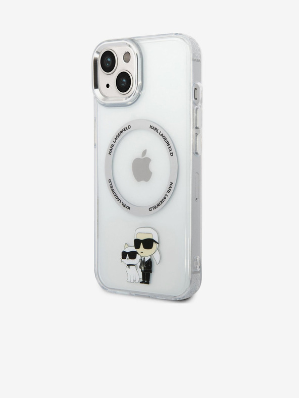 Karl Lagerfeld Karl Lagerfeld IML Karl and Choupette NFT MagSafe Zadní Kryt pro iPhone 14 Transparent
