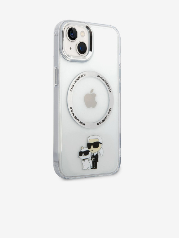 Karl Lagerfeld Karl Lagerfeld IML Karl and Choupette NFT MagSafe Zadní Kryt pro iPhone 14 Transparent