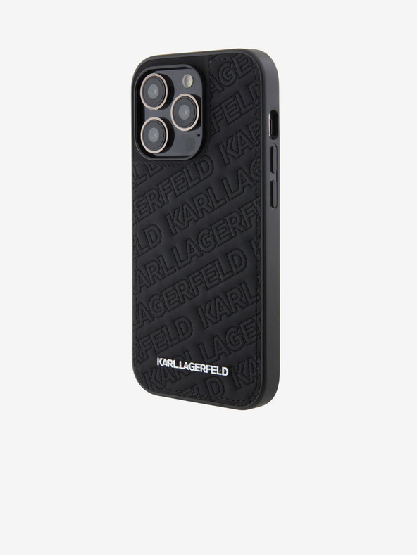 Karl Lagerfeld Karl Lagerfeld PU Quilted Pattern Zadní Kryt pro iPhone 15 Pro Black