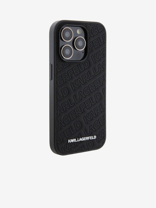 Karl Lagerfeld Karl Lagerfeld PU Quilted Pattern Zadní Kryt pro iPhone 15 Pro Black