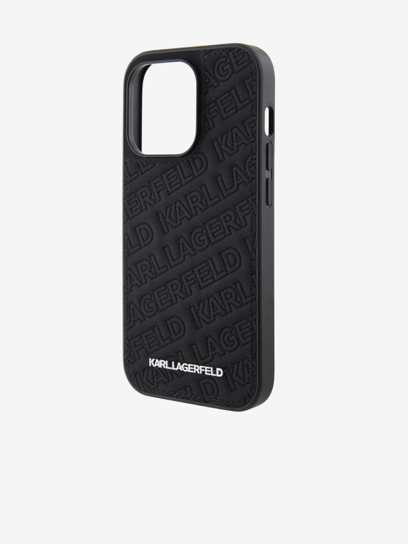 Karl Lagerfeld Karl Lagerfeld PU Quilted Pattern Zadní Kryt pro iPhone 15 Pro Black