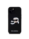 Karl Lagerfeld Liquid Silicone Double Heads Magsafe Zadní Kryt pro iPhone 15 Black Karl Lagerfeld