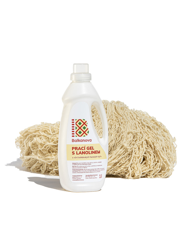 Balkanova Prací gel s lanolinem na vlnu 1000 ml s vůní balkánských horských bylin