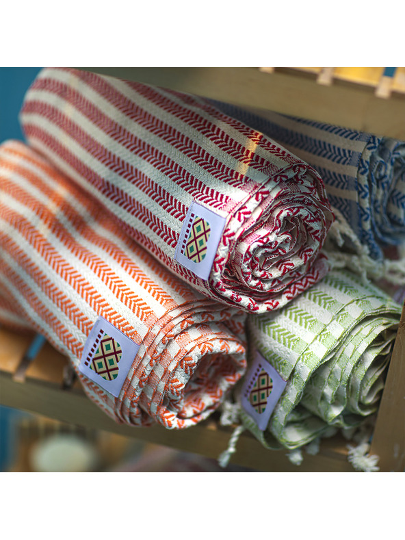 Balkanova Bavlněná osuška a ručník Portokala I - modrá sada