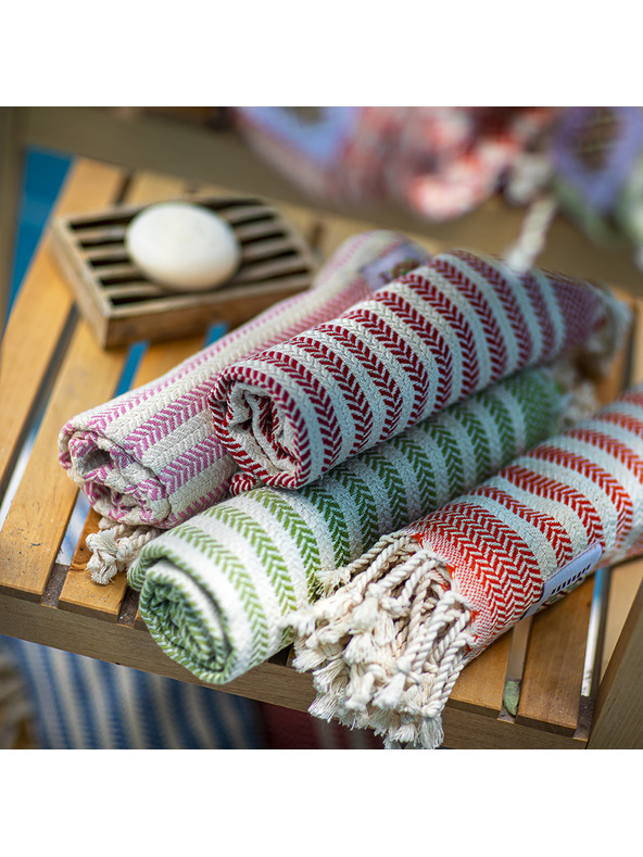 Balkanova Bavlněná osuška a ručník Portokala I - modrá sada