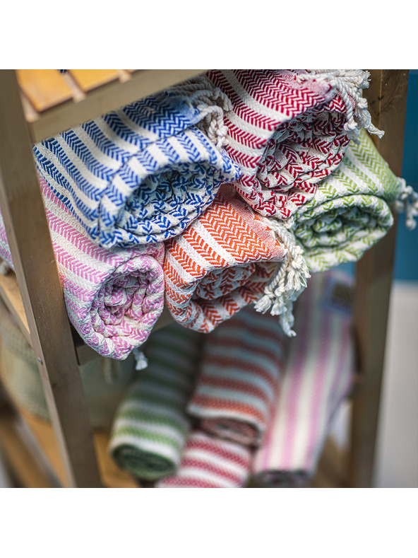 Balkanova Bavlněná osuška a ručník Portokala I - modrá sada