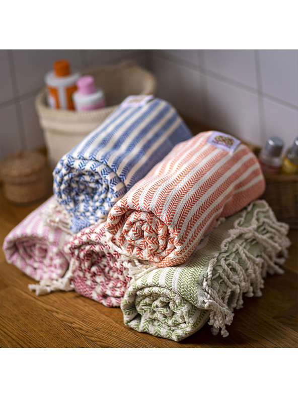 Balkanova Bavlněná osuška a ručník Portokala I - modrá sada