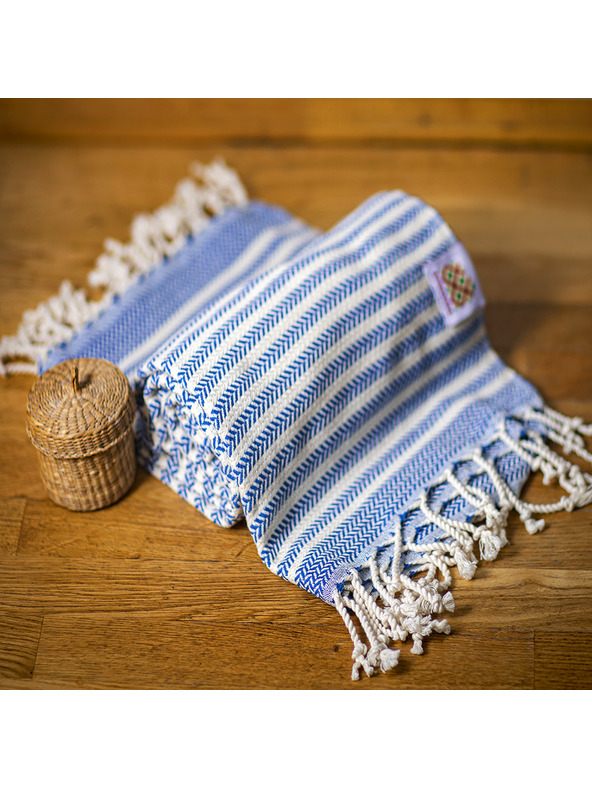 Balkanova Bavlněná osuška a ručník Portokala I - modrá sada