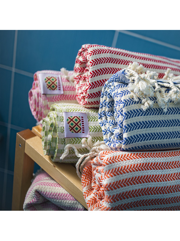 Balkanova Bavlněná osuška a ručník Portokala I - modrá sada