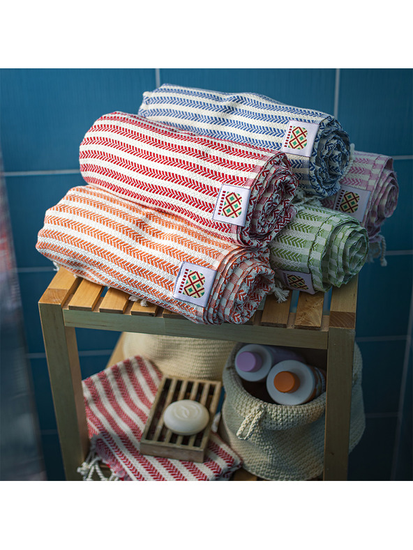 Balkanova Bavlněná osuška a ručník Portokala I - modrá sada