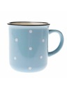 Casa de Engel Keramický hrnek - světle modrý s puntíky, 350ml, 6/36