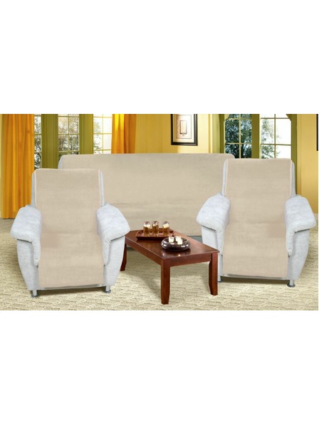 Bellatex Přehoz na sedací soupravu Micro 3+1+1 béžový Bellatex