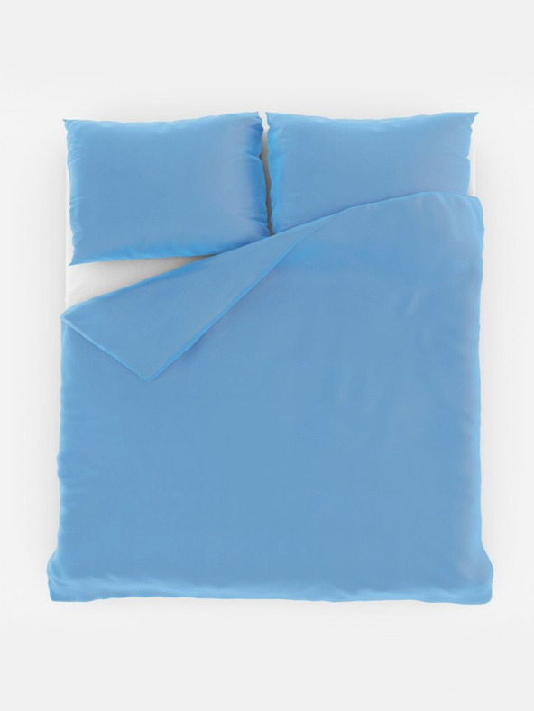 Kvalitex Francouzské jednobarevné bavlněné povlečení 200x200, 70x90cm modré