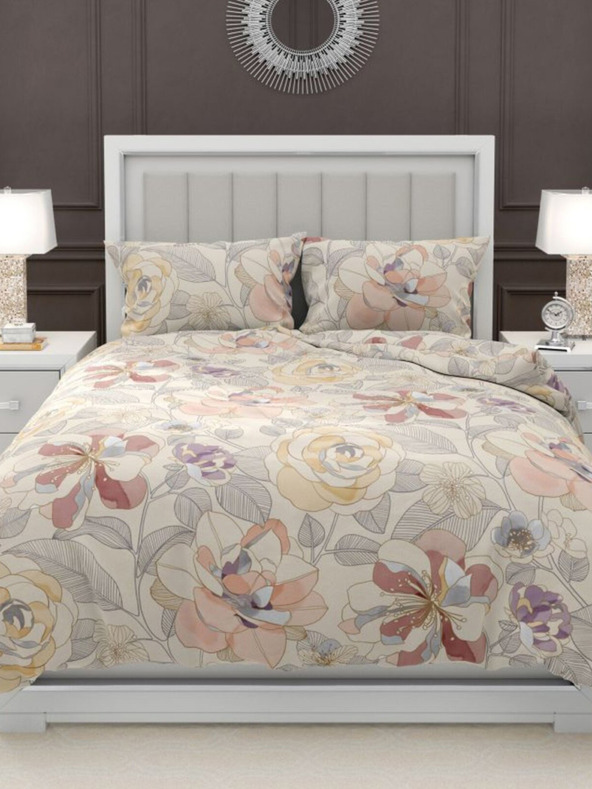 Kvalitex Francouzské bavlněné povlečení DELUX 200x200, 70x90cm PERSIA béžová