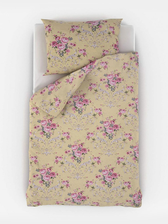 Kvalitex Francouzské bavlněné povlečení PROVENCE COLLECTION 220x200, 70x90cm CLER žlutá