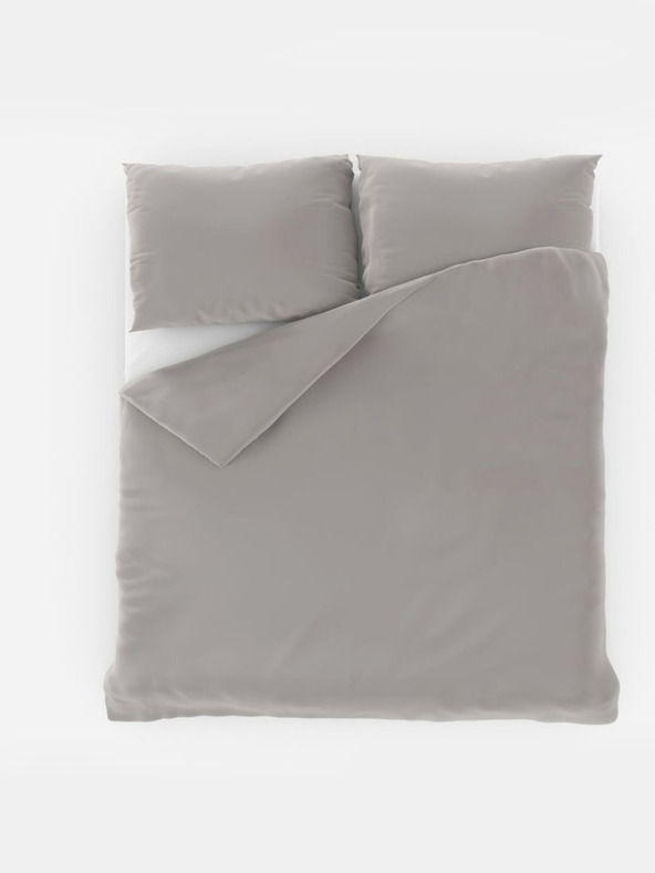 Kvalitex Saténové francouzské povlečení LUXURY COLLECTION 1+2, 240x200, 70x90cm světle šedé