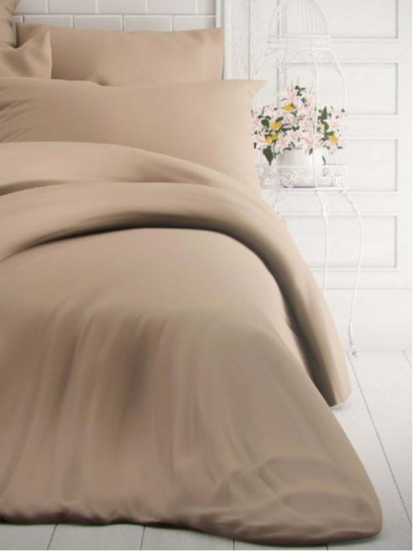 Kvalitex Jednobarevné bavlněné povlečení 140x200, 70x90cm béžové Kvalitex