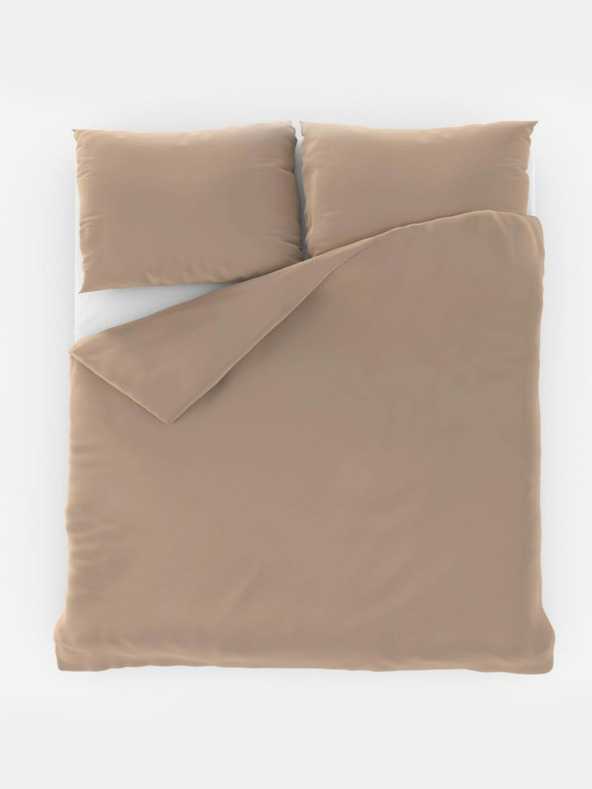 Kvalitex Jednobarevné bavlněné povlečení 140x200, 70x90cm béžové Kvalitex