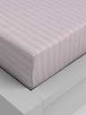 Kvalitex Bavlněné napínací prostěradlo 200x200cm růžový proužek Kvalitex