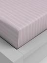 Kvalitex Bavlněné napínací prostěradlo 160x200cm růžový proužek Kvalitex