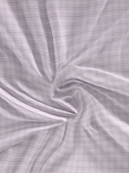 Kvalitex Saténové prostěradlo Luxury Collection 140x200cm Káro fialové Kvalitex