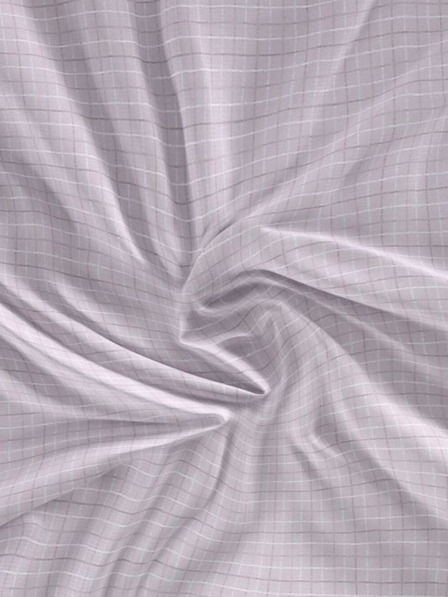 Kvalitex Saténové prostěradlo Luxury Collection 220x200cm Káro fialové Kvalitex