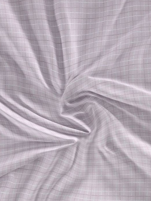 Kvalitex Saténové prostěradlo Luxury Collection 220x200cm Káro fialové Kvalitex