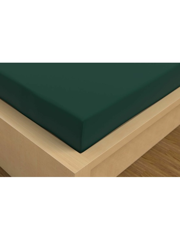 Kvalitex Saténové prostěradlo Luxury Collection 200x200cm tmavě zelené Kvalitex