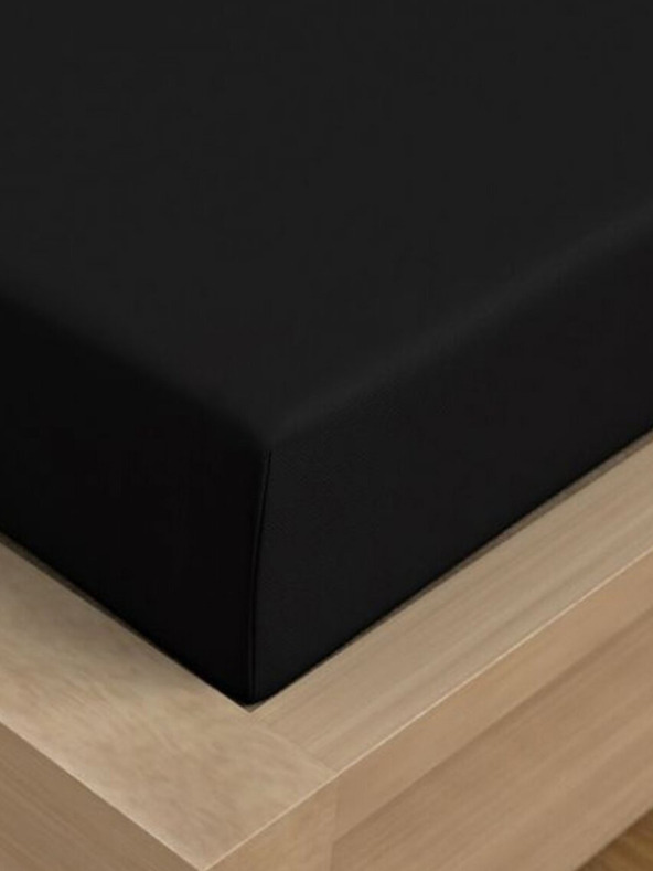 Kvalitex Saténové prostěradlo Luxury Collection 200x200cm černé Kvalitex