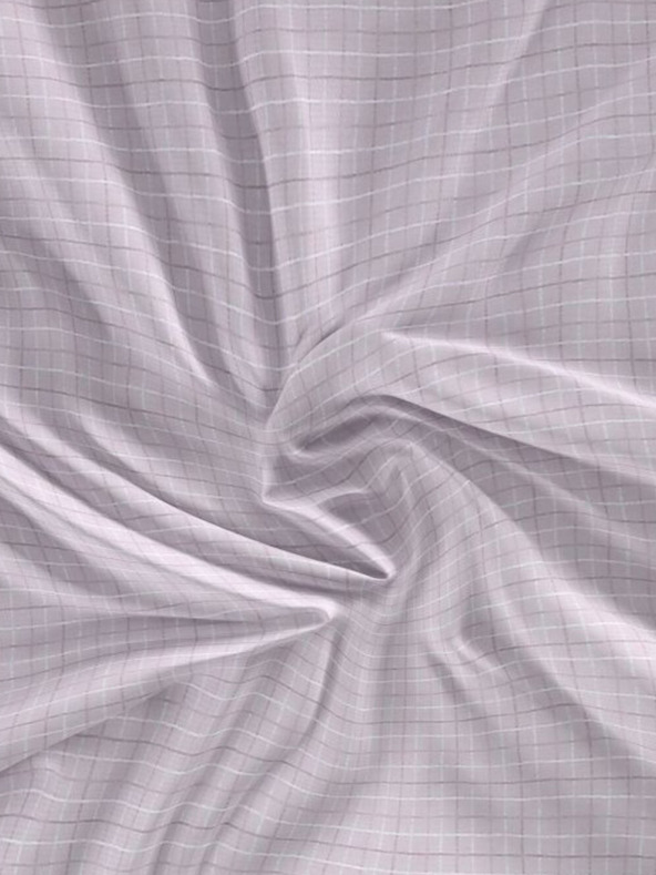 Kvalitex Saténové prostěradlo Luxury Collection 90x200cm Káro fialové Kvalitex