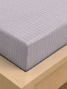 Kvalitex Saténové prostěradlo Luxury Collection 90x200cm Káro fialové Kvalitex