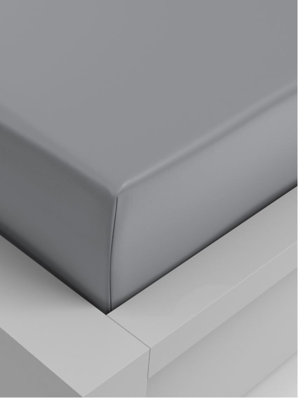 Kvalitex Napínací prostěradlo viskóza 180x200cm světle šedé Kvalitex